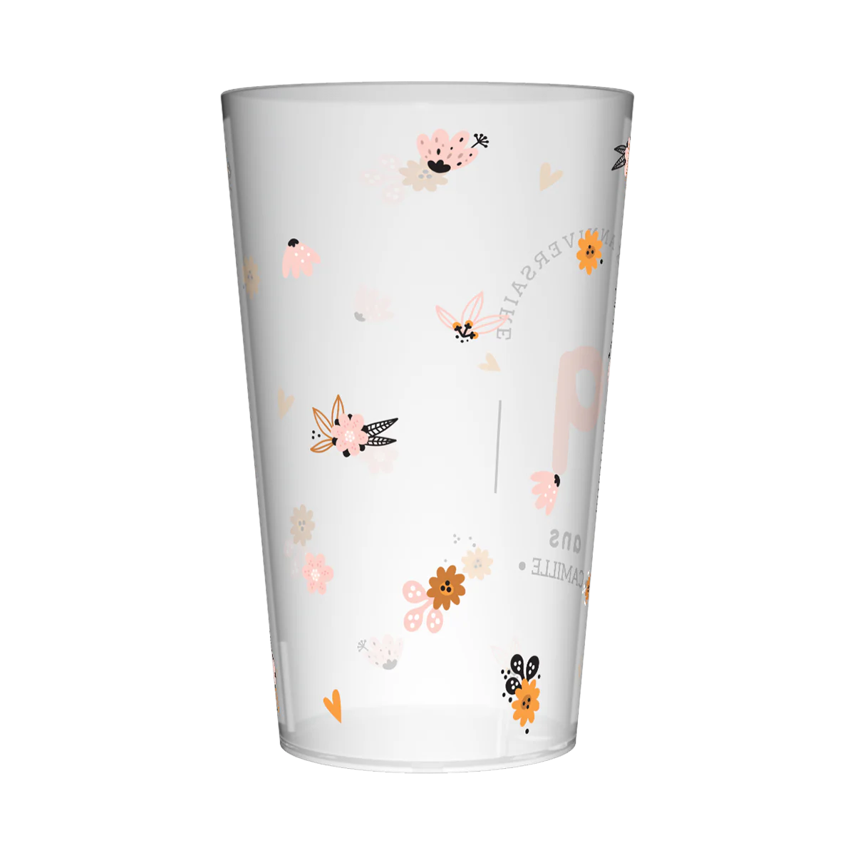 Gobelet personnalisé Anniversaire Mignon Fleurs - Image 3
