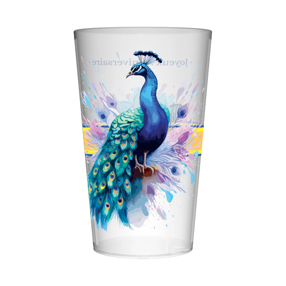 Gobelet personnalisé Anniversaire Paon - Image 3
