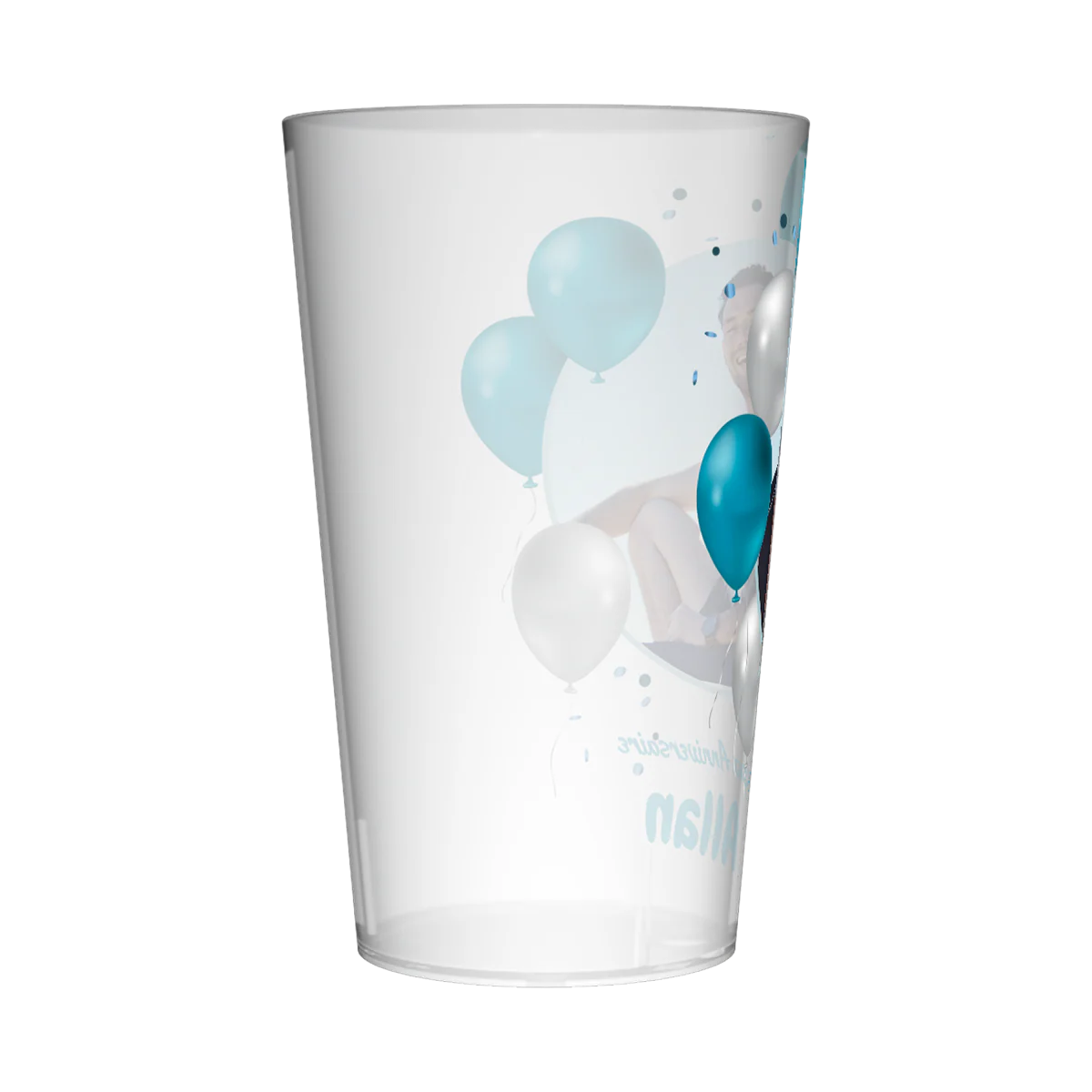 Gobelet personnalisé Anniversaire Photo & Ballons Bleus - Image 3