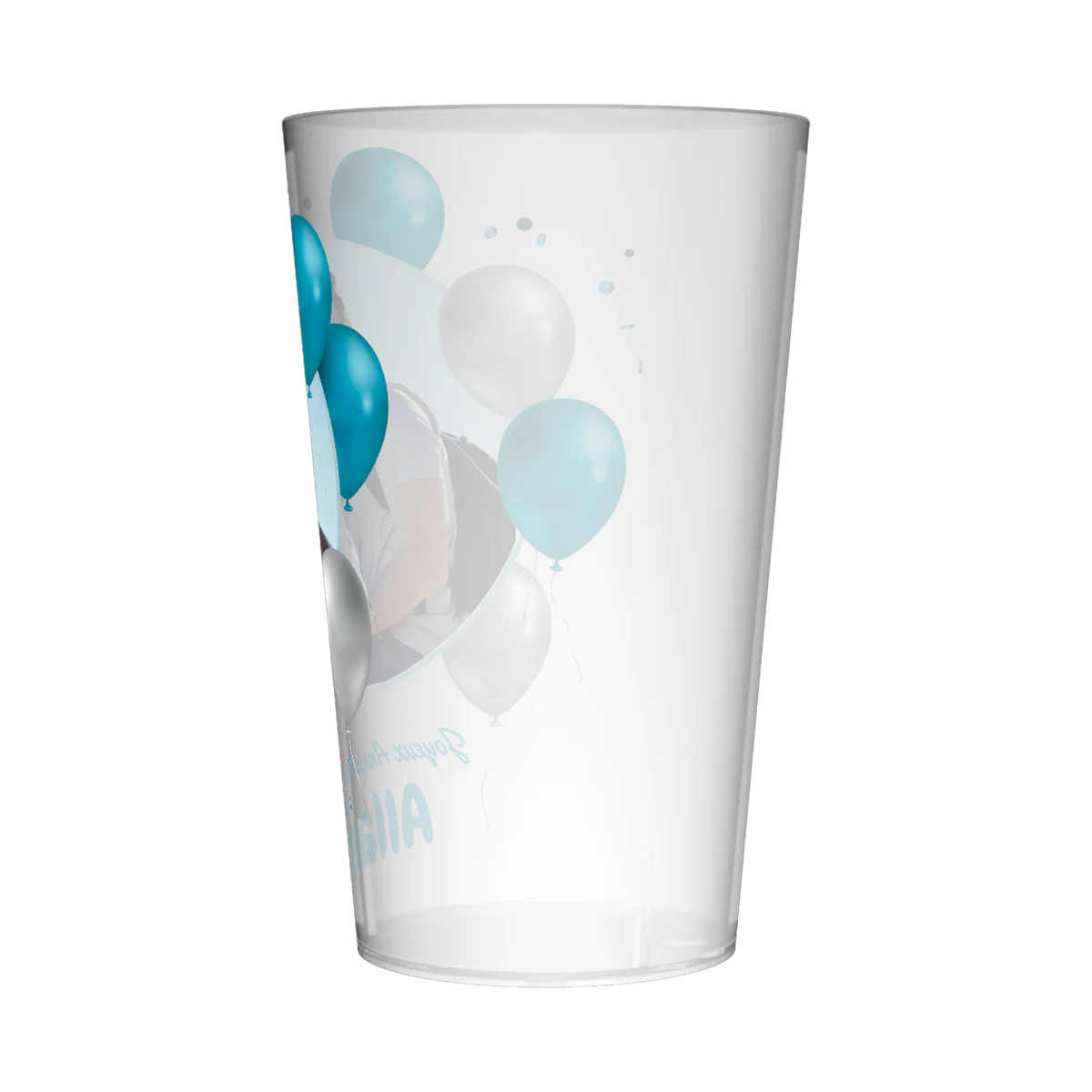 Gobelet personnalisé Anniversaire Photo & Ballons Bleus - Image 4