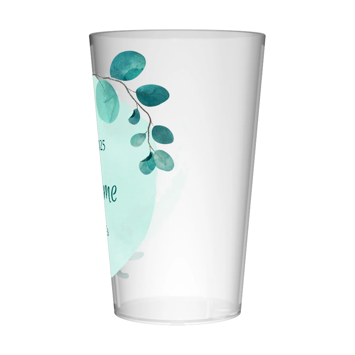 Gobelet personnalisé Baptême Bleu & Feuilles - Image 3