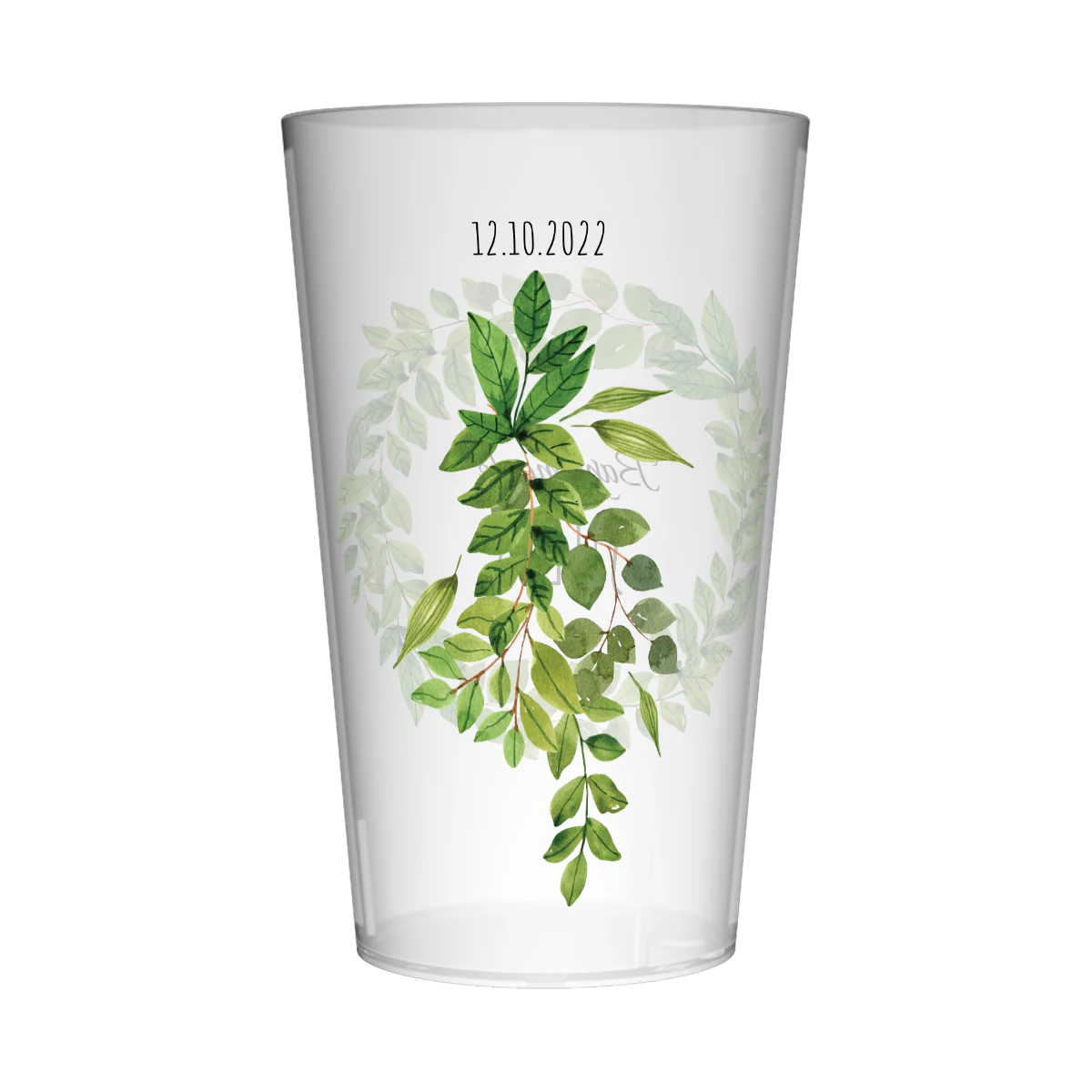 Gobelet personnalisĂ© BaptĂȘme Feuilles - Image 3