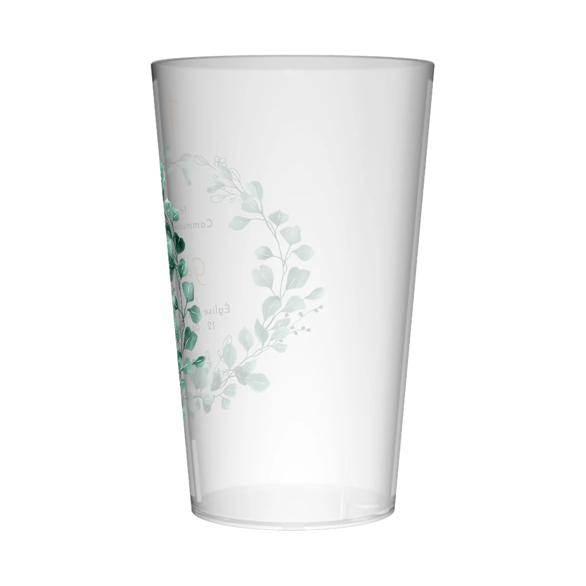 Gobelet personnalisé Communion Couronne Feuilles - Image 3
