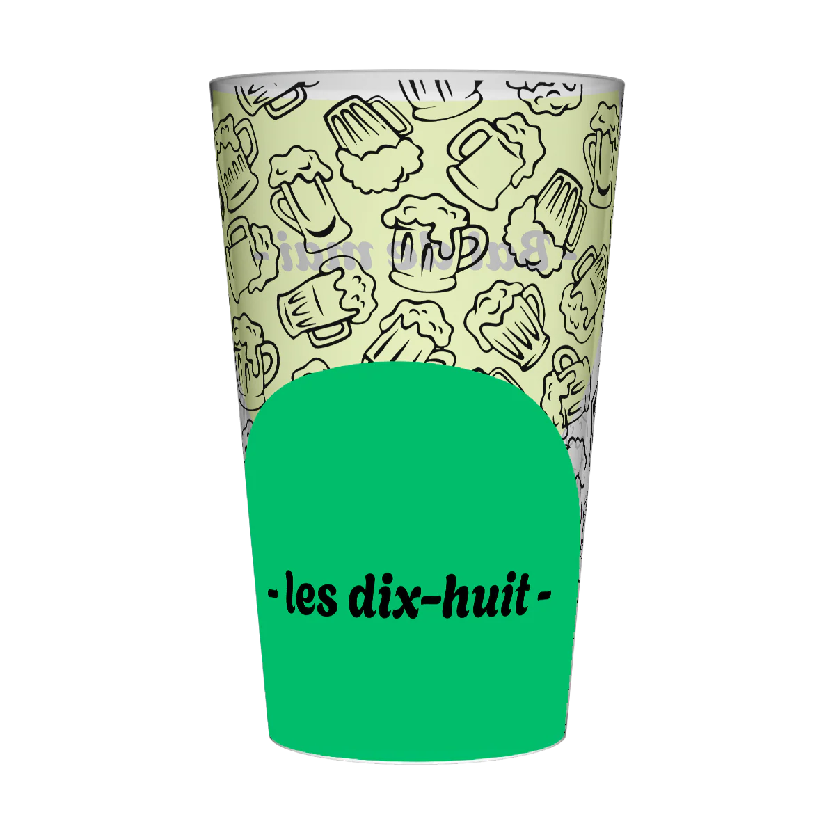 Gobelet personnalisé Conscrit Rond Vert & Bière - Image 3