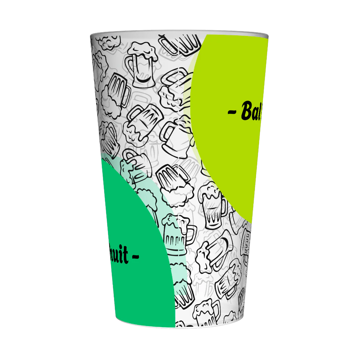 Gobelet personnalisé Conscrit Rond Vert & Bière - Image 4