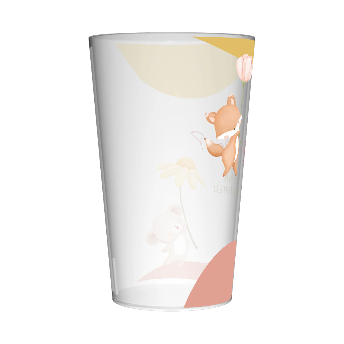 Gobelet personnalisé Gender Reveal Fleurs & Animaux - Image 3