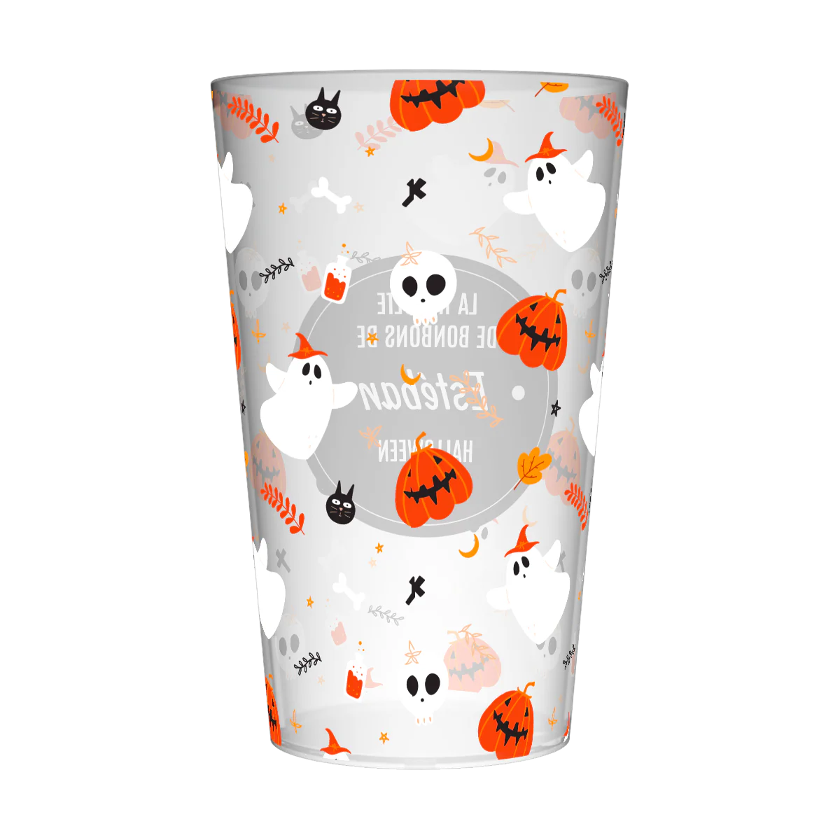 Gobelet personnalisé Halloween Fantôme & Citrouille - Image 3