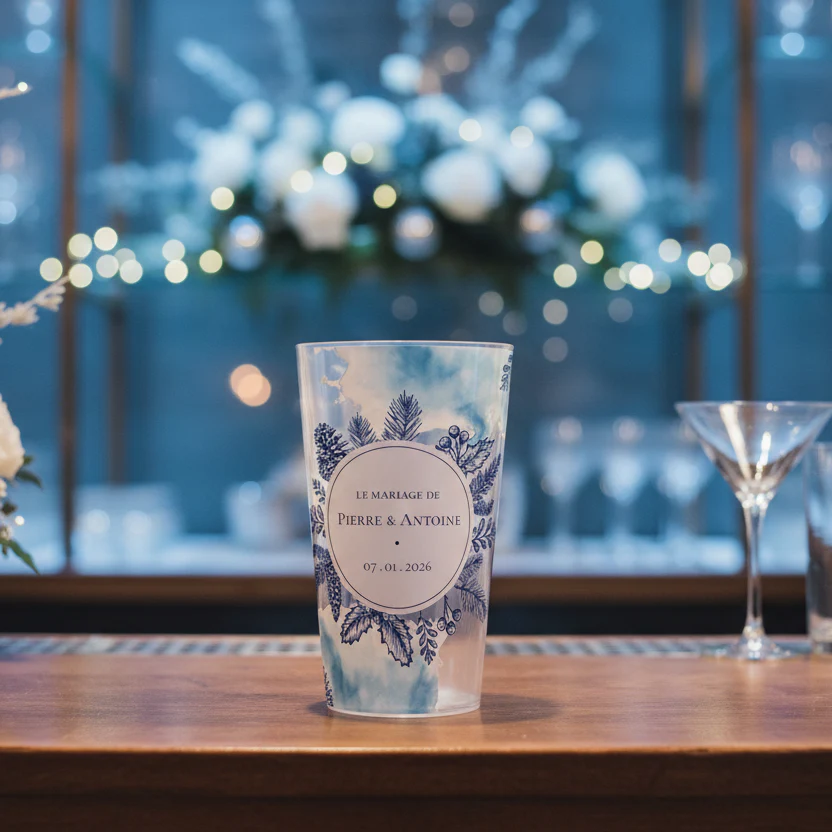 Gobelet personnalisé Mariage Bleu - Image 2