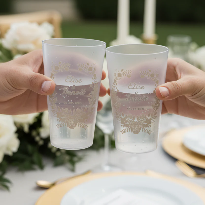 Gobelet personnalisé Mariage Couronne de Fleurs - Image 2