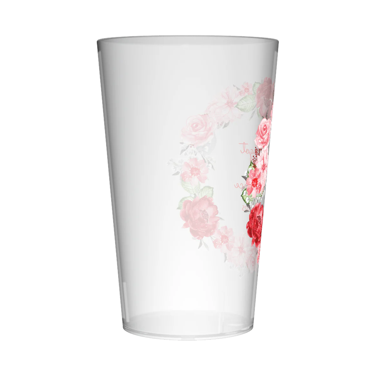 Gobelet personnalisé Mariage Couronne de Fleurs Rouges - Image 3