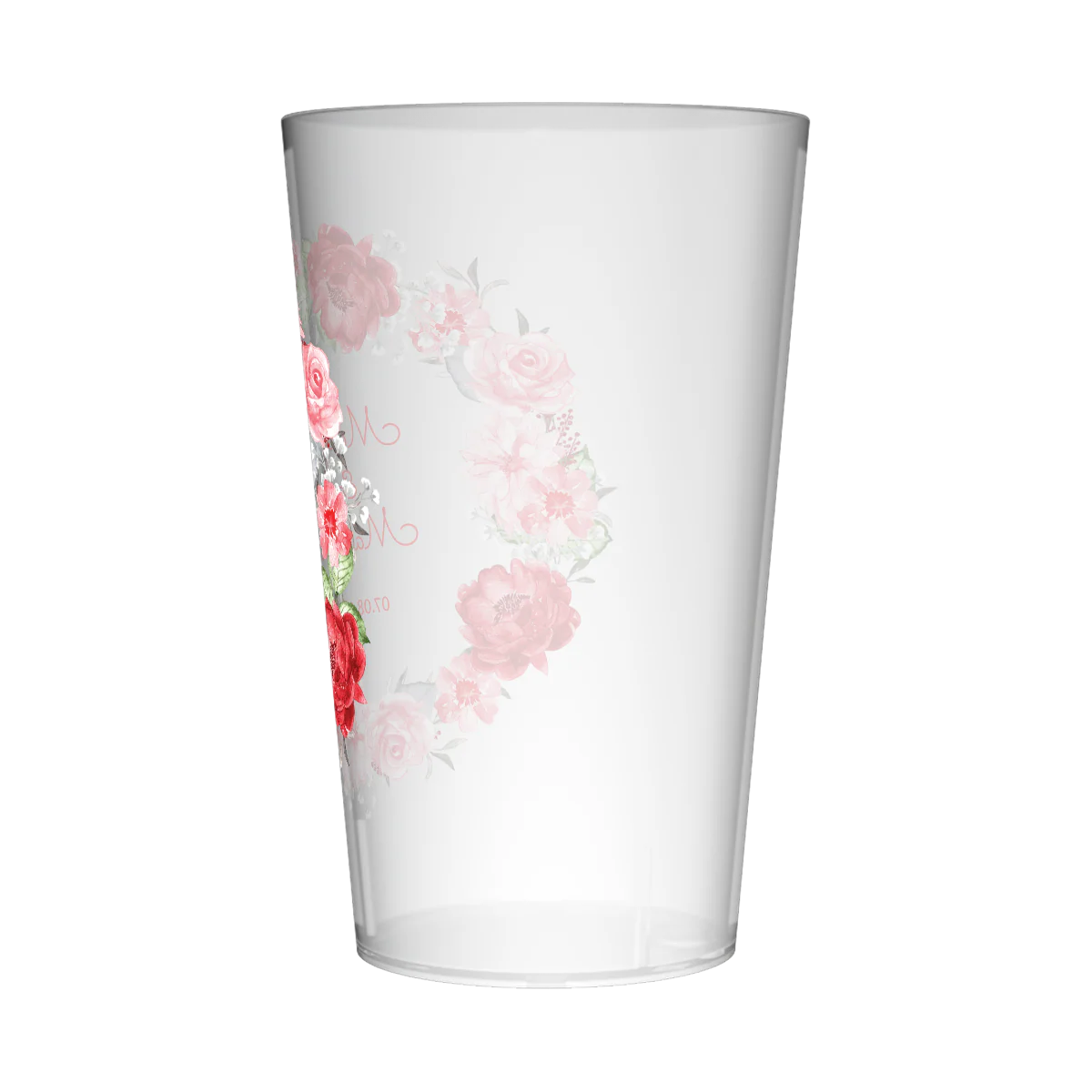 Gobelet personnalisé Mariage Couronne de Fleurs Rouges - Image 4