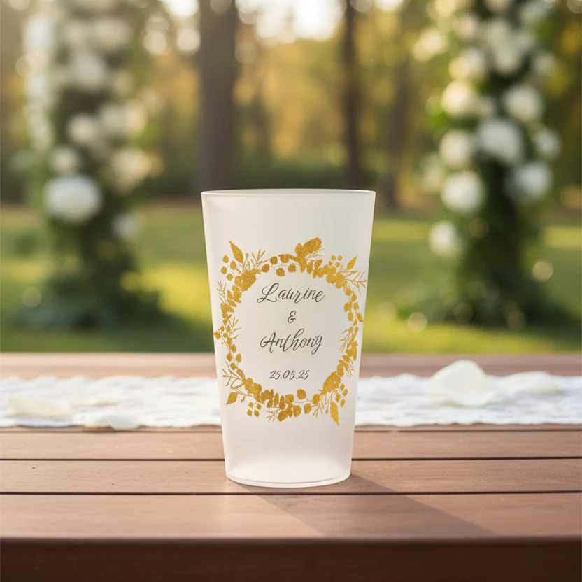 Gobelet personnalisé Mariage Couronne Dorée - Image 2