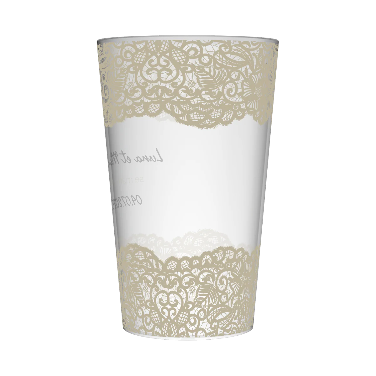 Gobelet personnalisé Mariage Dentelle - Image 3