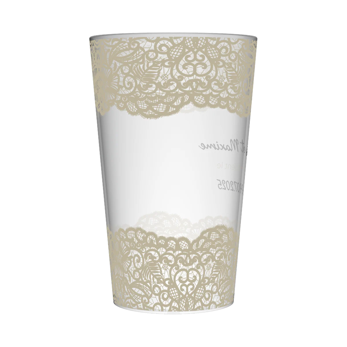 Gobelet personnalisé Mariage Dentelle - Image 4