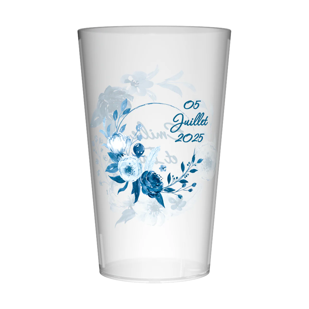Gobelet personnalisé Mariage Fleur Bleue - Image 3