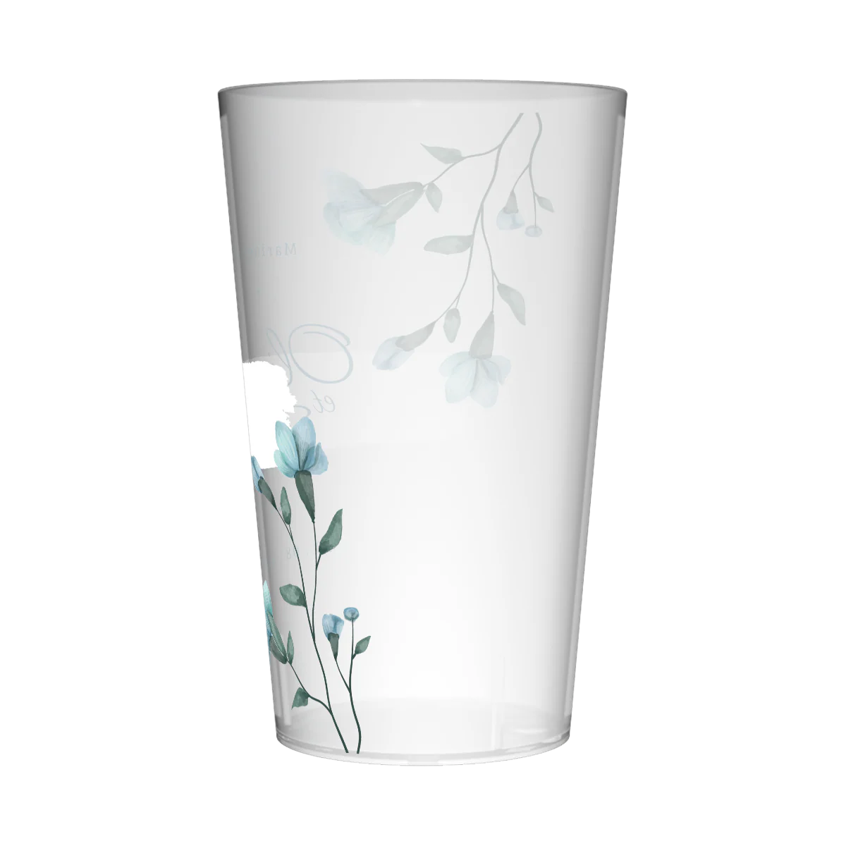 Gobelet personnalisé Mariage Fleurs Bleues - Image 4