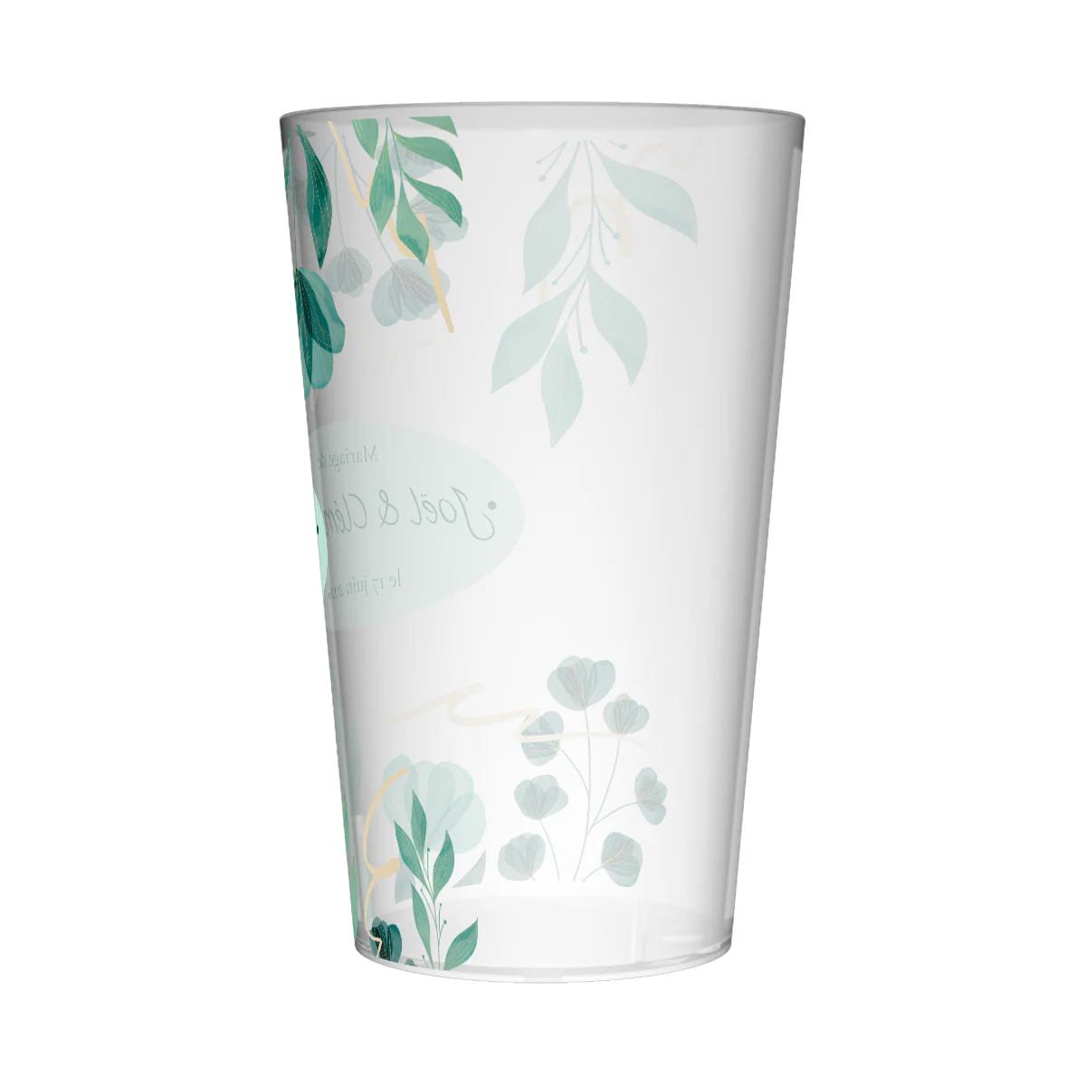 Gobelet personnalisé Mariage Fleurs Vertes - Image 3