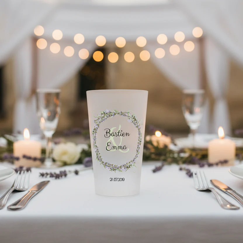 Gobelet personnalisé Mariage Lavande - Image 2