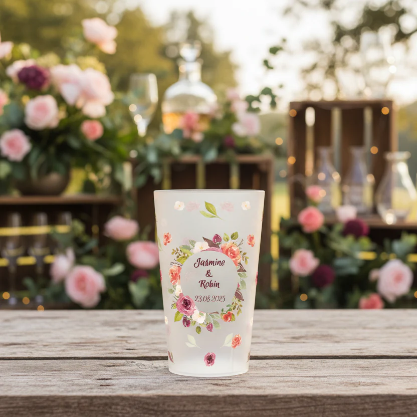 Gobelet personnalisé Mariage Ornement Floral - Image 2