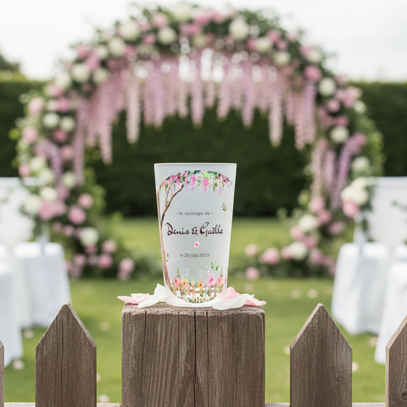 Gobelet personnalisé Mariage Pink Frame - Image 2