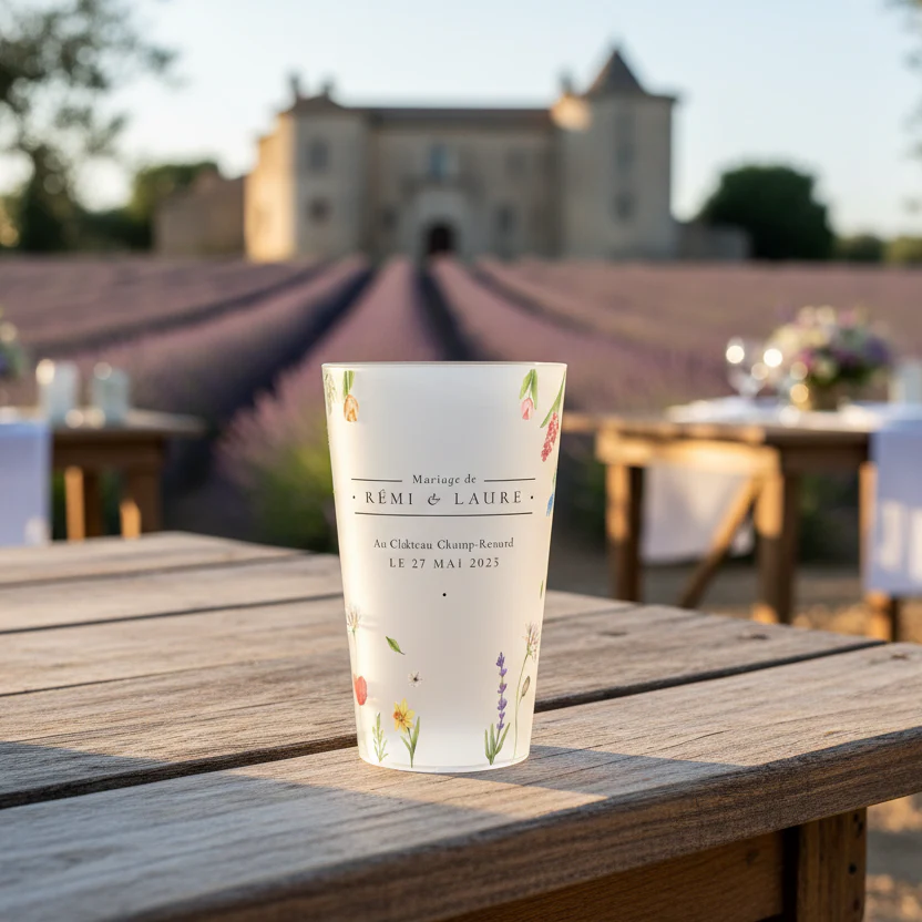 Gobelet personnalisé Mariage Prairie & Fleurs - Image 2