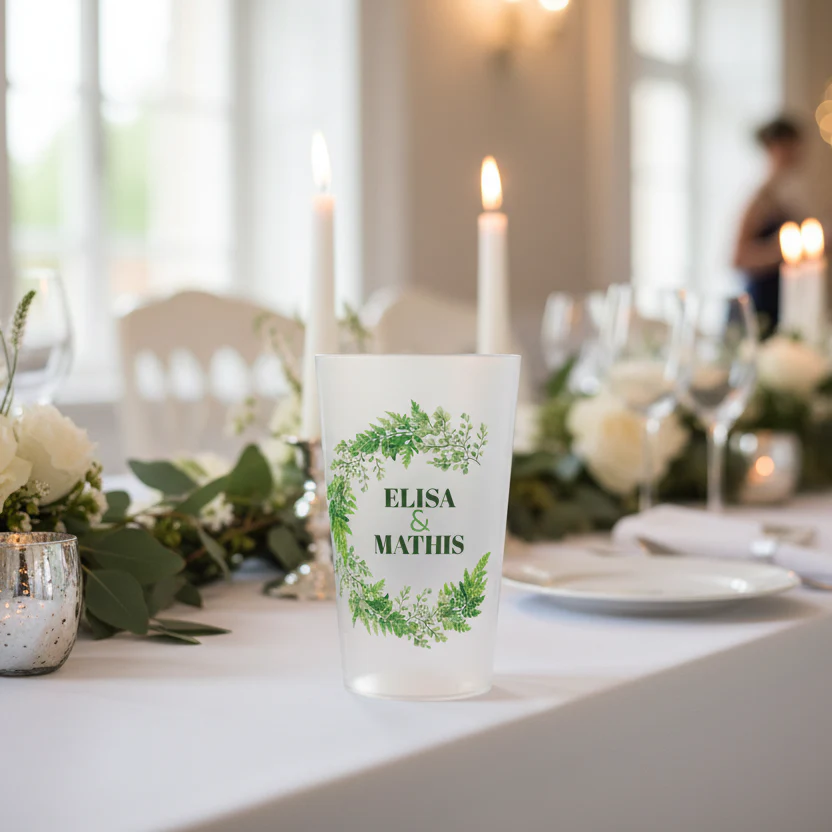 Gobelet personnalisé Mariage Vert - Image 2