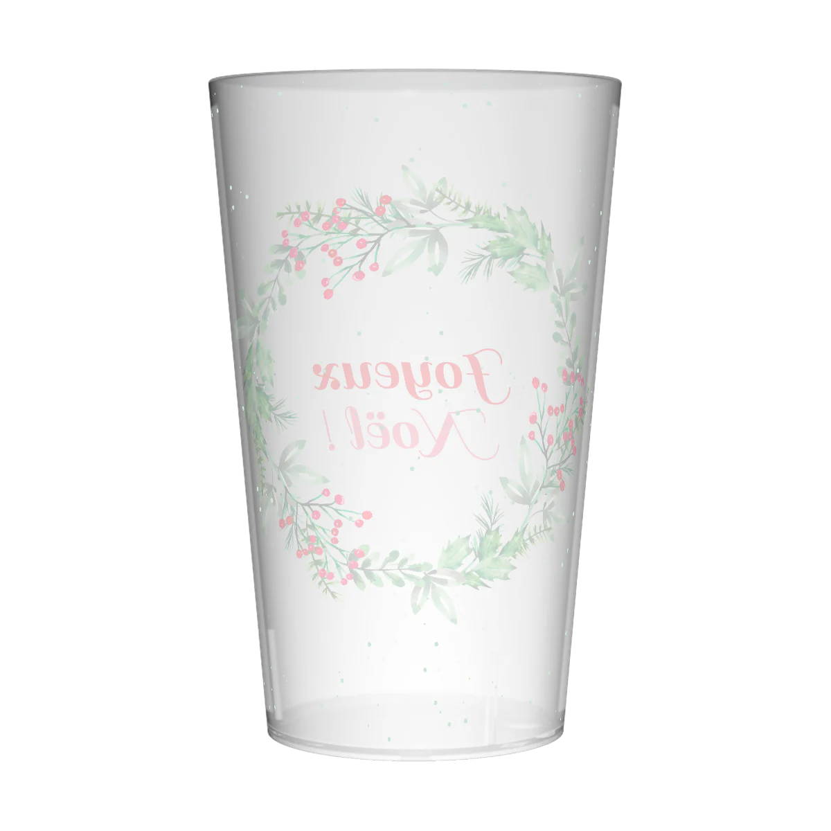 Gobelet personnalisé Noël Couronne Houx - Image 3