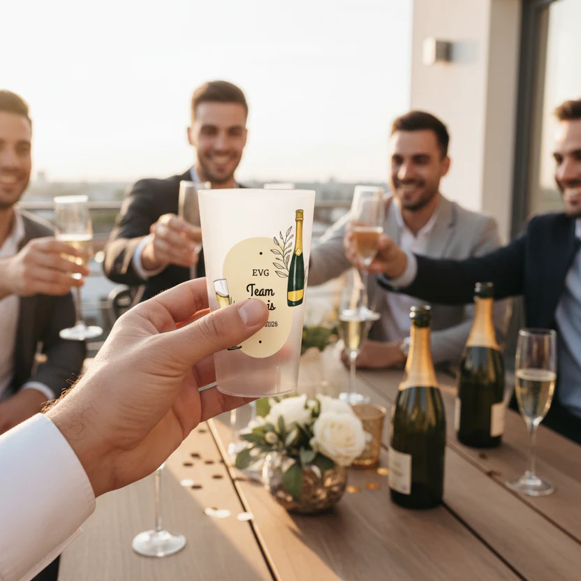 Gobelet personnalisé pour EVG Champagne - Image 2