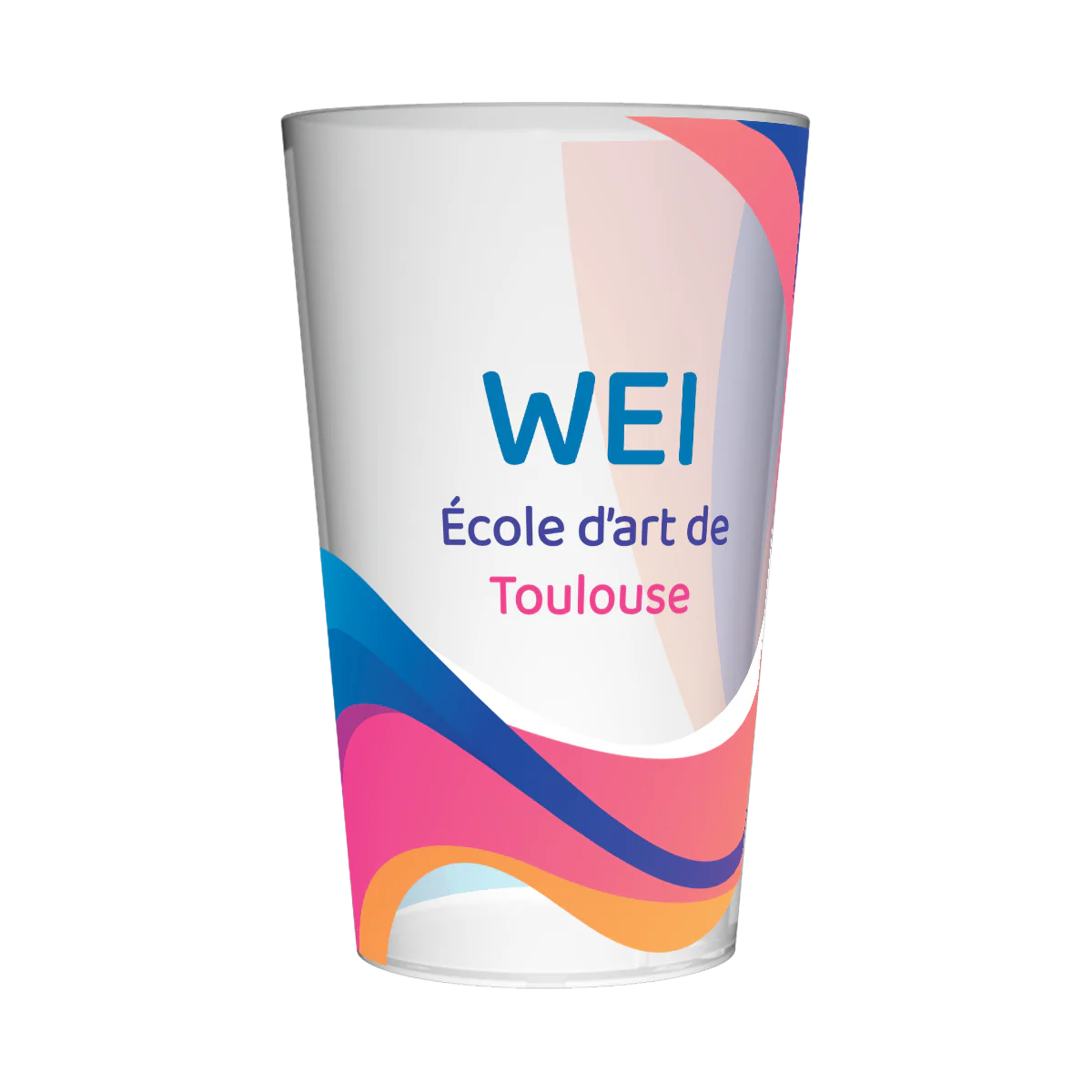 Gobelet personnalisé Week-end Intégration Vagues Colorées
