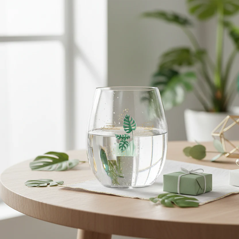 Verre à eau personnalisé incassable - Anniversaire Monstera - Image 2