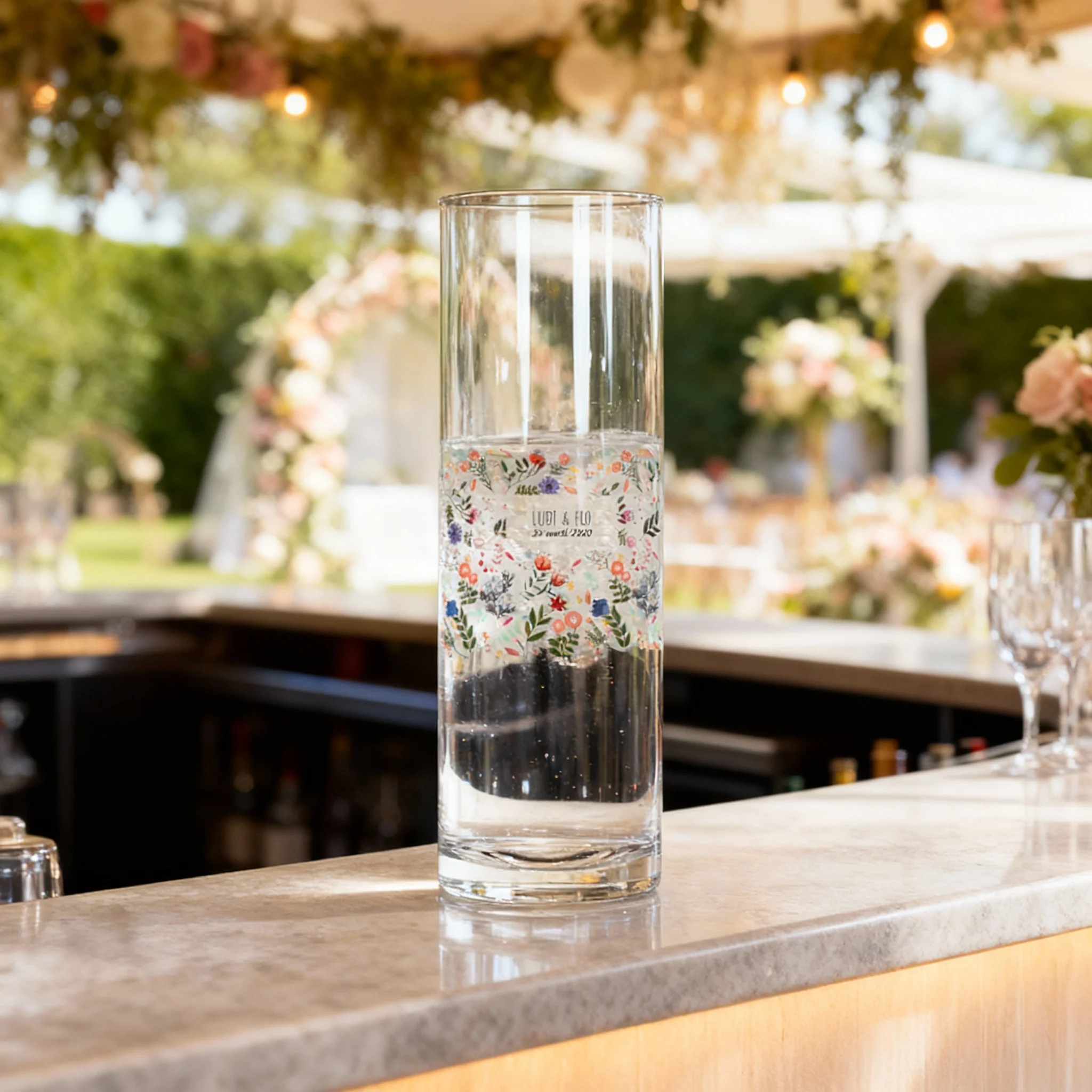 Verre à tube personnalisé - Mariage Printemps - Image 2